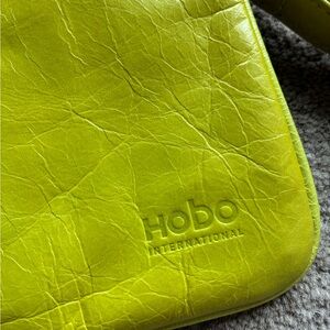 HOBO Bright Lime Green/yellow Leather Shoulder Hobo